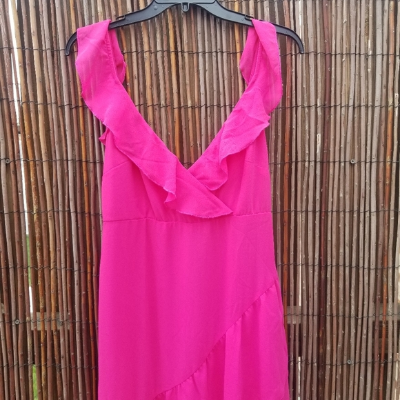 Show Me Your MuMu pink ruffles maxi dress - Picture 4 of 12